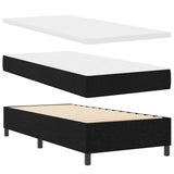 Letto a molle con materasso con led Nero 90 x 200 cm Tessuto
