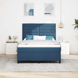 Letto a molle con materasso con led Blu 140 x 190 cm Tessuto