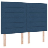 Letto a molle con materasso con led Blu 140 x 190 cm Tessuto