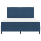 Letto a molle con materasso con led Blu 180 x 200 cm Tessuto