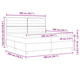 Letto a molle con materasso con led Talpa 200 x 200 cm Tessuto