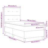 Letto a molle con strisce LED Talpa 90 x 190 cm Tessuto