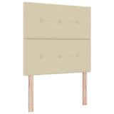 Letto a molle con materasso con led Crema 120 x 190 cm Tessuto