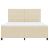 Letto a molle con materasso con led Crema 180 x 200 cm Tessuto