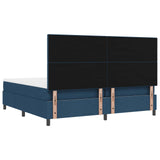 Letto a molle con materasso con led Blu 200 x 200 cm Tessuto
