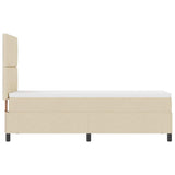 Letto a molle con materasso con led Crema 80 x 200 cm Tessuto