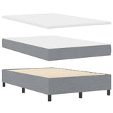 Letto a molle con materasso Grigio chiaro 120 x 190 cm Tessuto