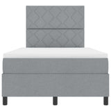 Letto a molle con testiera Grigio chiaro 120 x 190 cm Tessuto
