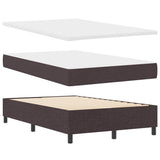 Letto a molle con testiera Marrone scuro 120 x 190 cm Tessuto