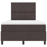 Letto a molle con testiera Marrone scuro 120 x 190 cm Tessuto