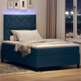 Letto a molle con materasso con led Blu 120 x 200 cm Tessuto