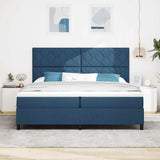 Letto a molle con materasso con led Blu 200 x 200 cm Tessuto
