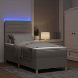 Letto a Sorgente LED con materasso Talpa 90 x 200 cm Tessuto