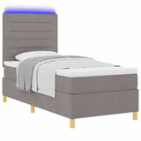 Letto a Sorgente LED con materasso Talpa 90 x 200 cm Tessuto