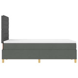 Letto a Sorgente LED Grigio scuro 120 x 190 cm Tessuto