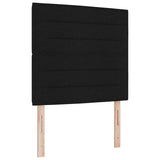 Letto a Sorgente LED con materasso Nero 120 x 190 cm Tessuto