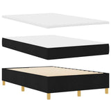 Letto a Sorgente LED con materasso Nero 120 x 190 cm Tessuto