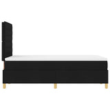 Letto a Sorgente LED con materasso Nero 120 x 190 cm Tessuto