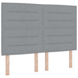 Letto a Sorgente LED Grigio chiaro 140 x 190 cm Tessuto