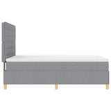 Letto a Sorgente LED Grigio chiaro 140 x 190 cm Tessuto