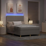 Letto a Sorgente LED con materasso Talpa 140 x 200 cm Tessuto