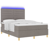 Letto a Sorgente LED con materasso Talpa 140 x 200 cm Tessuto