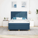 Letto a Sorgente LED con materasso Blu 140 x 200 cm Tessuto