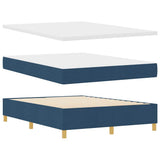 Letto a Sorgente LED con materasso Blu 140 x 200 cm Tessuto