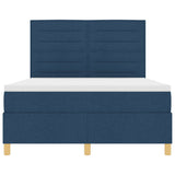 Letto a Sorgente LED con materasso Blu 140 x 200 cm Tessuto