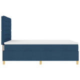 Letto a Sorgente LED con materasso Blu 140 x 200 cm Tessuto