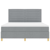 Letto a Sorgente LED Grigio chiaro 180 x 200 cm Tessuto
