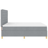 Letto a Sorgente LED Grigio chiaro 180 x 200 cm Tessuto