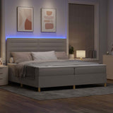 Letto a Sorgente LED con materasso Talpa 200 x 200 cm Tessuto