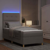 Letto a Sorgente LED con testiera Talpa 90 x 190 cm Tessuto