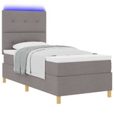 Letto a Sorgente LED con testiera Talpa 90 x 190 cm Tessuto