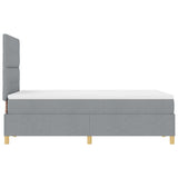 Letto a Sorgente LED Grigio chiaro 120 x 190 cm Tessuto