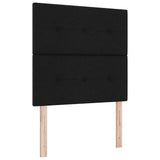Letto a Sorgente LED con materasso Nero 120 x 200 cm Tessuto