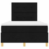 Letto a Sorgente LED con materasso Nero 120 x 200 cm Tessuto