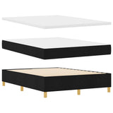 Letto a Sorgente LED con testiera Nero 140 x 200 cm Tessuto