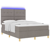 Letto a Sorgente LED con testiera Talpa 140 x 200 cm Tessuto