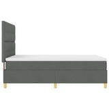 Letto a Sorgente LED Grigio scuro 160 x 200 cm Tessuto