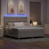 Letto a Sorgente LED con materasso Talpa 180 x 200 cm Tessuto