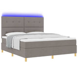 Letto a Sorgente LED con materasso Talpa 180 x 200 cm Tessuto