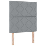 Letto a Sorgente LED Grigio chiaro 80 x 200 cm Tessuto