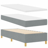 Letto a Sorgente LED Grigio chiaro 80 x 200 cm Tessuto