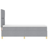 Letto a Sorgente LED Grigio chiaro 80 x 200 cm Tessuto