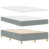 Letto a Sorgente LED Grigio chiaro 120 x 190 cm Tessuto