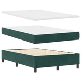 Letto a Sorgente LED Verde Scuro 120 x 190 cm Tessuto