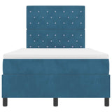 Letto a molle con materasso Blu scuro 120 x 190 cm Velluto