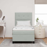 Letto a Sorgente LED Grigio chiaro 100 x 200 cm Velluto